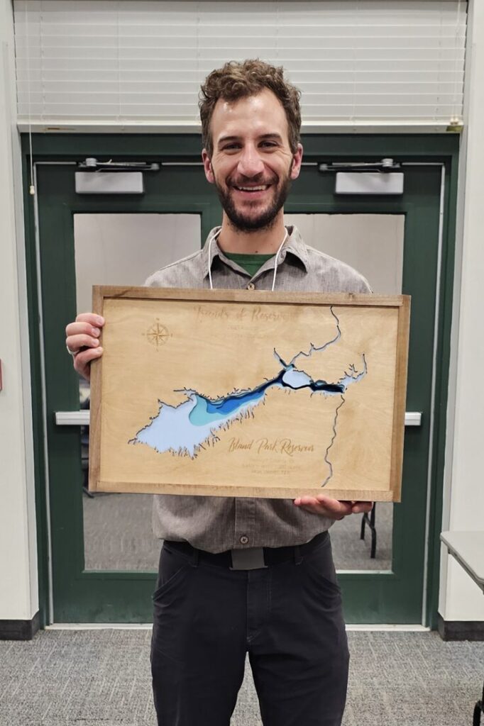 Dr. Jack McLaren accepts the 2025 Friends of Reservoirs Award on behalf of the Henry's Fork Foundation, who have accomplished great fish habitat work at Island Park Reservoir, Idaho.